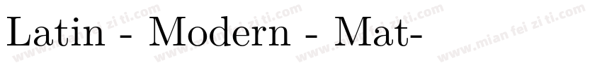 Latin - Modern - Mat字体转换